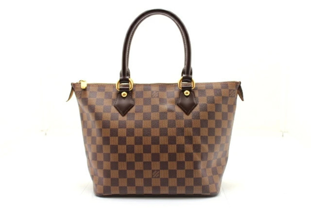 LOUIS VUITTON Saleya Handbag Damier Ebene Brown